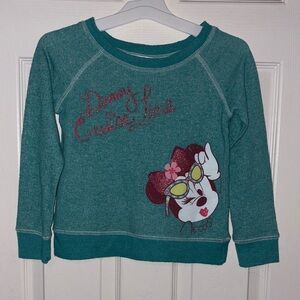 Disney Cruise Line Teal Minnie Mouse Sweatshirt size small